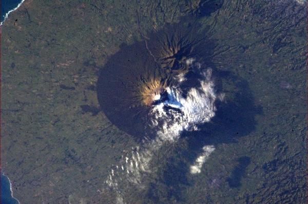 Mount Taranaki from space